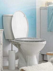 Toilettendeckel, Badezimmer Weicher Dicker Wärmer mit Druckknöpfen Fixierte Dehnbare Waschbare Faser Tuch Toilettendeckel Abdeckungen Pads Einfache Installation & Reinigung