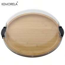 KEMORELA Large Charcuterie Plate With Lid, Easy To Carry Outdoor Clean Charcuterie Box, Cheese Board With Clapboard, Bachelor Party, Wedding Favor, Holiday, Christmas, Thanksgiving Wedding Favor (Round, Square)