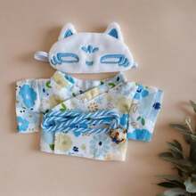 17cm Clothing Accessories Set, Cute Fresh And Simple Floral Shirt, Shorts, Kimono Fabric Clothes, Detachable Outfit For 15-17cm (5.9-6.69 Inch) Dolls, Blind Box Collectible (Doll Not Included)