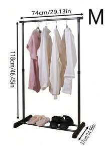 1pc Compact And Simple Single-Rod Clothes Drying Rack And Coat Stand For Students, Suitable For Home Use In Bedrooms And Dormitories.