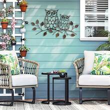 POSIGLOWTH 1pc Iron Metal Laser Cut Wall Decor, Silhouette Art, Crossborder Ecommerce Standalone Site Metal Iron Art Owl Decor, Indoor Outdoor Wall Hanging Craft Decor