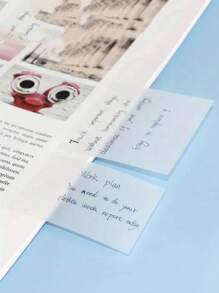 3pcs/150pcs Waterproof Sticky Notes, Transparent Adhesive Memo Pad For Book Annotation, Diary, School & Office School Supplies,Back To School