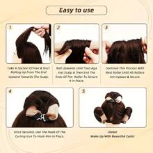 5 Piece Set No-Heat Curler, Bow Curlers, Shower Cap Set, Create Big Waves Sleeping Curlers, Satin Sleep Cap & Accessories, Multi-Function Styling Accessories Suitable For All Hair Types, Suitable For Work, Yoga, Cooking, Sports And More, Hair Styling, Hair Stuff, Curly Hair Products ,Hair Accessories