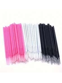 300/100pcs/Pack Eyelash Extension Cleaning Swabs, Eyelash Cleaning Sticks, Disposable Mascara Cleaning Sticks, Nano Makeup Brush Cleaning Swabs, Eyelash Remover, Lip Brush, Cleaning Swabs, Beauty Tools - Multicolor - View 9