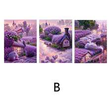 3pcs Modern Lavender Home Wall Arts Canvas Posters, High Definition Printing Optional Frame, Home Decoration Hanging Paintings For Living Room, Bedroom, And Dining Room - Purple - View 12