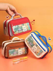 For LABUBU,Back To School Stationery Large Capacity 9-Layer Pencil Case, Cute Pencil Case Stationery, School School Supplies Stationery Set Pencil Holder Pencil Case Pen Holder,Multifunctional Large Capacity Expandable Pencil Case, Big Capacity Twill Fabric Stationery Storage Bag With Pen Slot