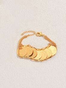 1 buc. Brățară decorativă vintage placată cu aur, potrivită pentru festivaluri, petreceri și întâlniri