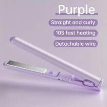 Two-In-One Hair Straightener And Curler, USB Powered Mini Styler, Dual Use, Anti-Scalding, Portable Travel - Multicolor - View 9