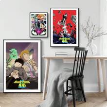 1pc/3PCS Wall Arts Posters Optional Frame Crunchyroll Mob Psycho 100 Poster - Japanese Anime Series Key Art MerchCool Wall Art Print For Bedroom Decor