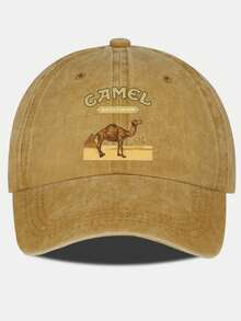 MLFO 1 chiếc Mũ bóng chày in họa tiết lạc đà, Mũ bóng chày cổ điển tối giản cổ điển mềm mại, thời trang thoáng khí mềm mại có thể gập lại phù hợp để đi làm, mặc hàng ngày, kích thước có thể điều chỉnh - con lạc đà - Xem 13