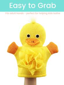 1PC Cartoon Kids Bath Gloves Exfoliating Double Sided Scrubber For Dead Skin Removal Cartoon Washing