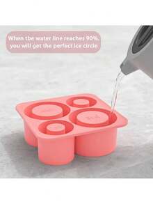 Silicone Cylinder Four Grids Ice Grid, Super Capacity Ice Cube Mold Suitable For 20/30/40 OZ Reusable Quick-Frozen Ice Making Mold Easy To Demoulding Ice Grid - Multicolor - View 4