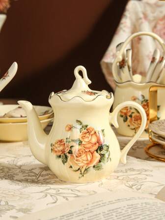 1 set style coréen Pot à épices en céramique, comprend un pot à épices, un petit pot à huile, une petite cuillère à riz, une petite cuillère en acier inoxydable, convient pour la maison, le restaurant, la cuisine, pour le dosage, le bocal à sel, le pot à épices
