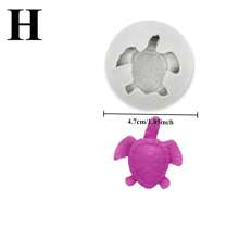 1pc Marine Theme Silicone Mold 3D Seashell Conch Starfish Coral Fondant Mold For DIY Pudding Chocolate Candy Desserts Gummy Cupcake Handmade Soap Ice Cube Ice Cream Cake Decorating Supplies Baking Supplies Kitchen Items