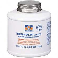 Sellador de roscas Permatex 80632 con PTFE de 4 Oz. Blanco - como en la foto - Ver 4