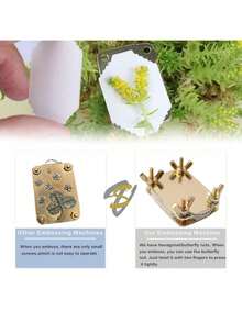 Juego mini de prensa de flores de metal | Herramienta DIY para prensar especímenes vegetales, un imprescindible para artesanías artísticas, un regalo creativo para entusiastas de las plantas y la artesanía