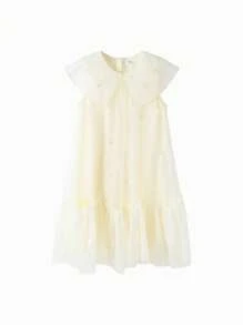 Balabala Vestito per ragazze, abito estivo in rete per bambini novità 2025, elegante e dolce