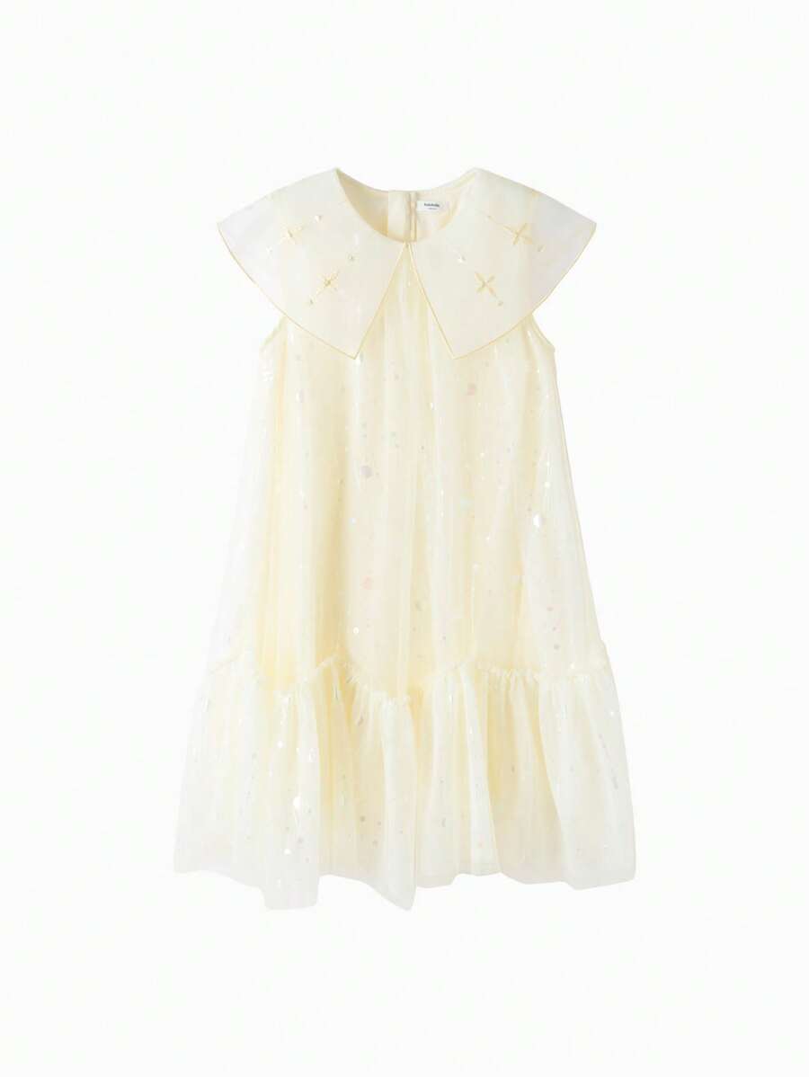 Balabala Vestito per ragazze, abito estivo in rete per bambini novità 2025, elegante e dolce