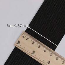 لفة (2-5) ياردة بالحزمة بحزام مرن منسوج بعرض 1.5/2/2.5/3/4/5 سم باللونين الأبيض والأسود، حزام مطاطي لخياطة الملابس والتفصيل وخياطة الألسنة والأشرطة