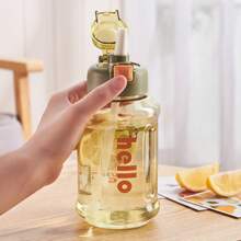 Vaso con pajita de gran capacidad de 800/1000ml, a prueba de fugas, diseño unisex lindo, portátil y conveniente para deportes al aire libre