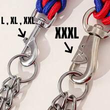 绿色，特种部队版，编织尼龙狗绳，8股绳，超厚加固，适合大型犬，舒适的软垫手柄，训练和散步，防拉扯，增强控制力，非常适合阿拉斯加雪橇犬、比特犬、拉布拉多犬、德国牧羊犬、金毛猎犬、法国斗牛犬 - 軍綠色 - 查看 5