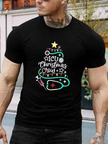 Camiseta divertida de Navidad para el equipo de UCI - El regalo perfecto para enfermeras, auxiliares de enfermería, trabajadores de la salud - Negro - Ver 1