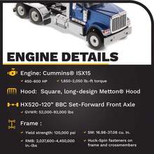 Diecast Masters Caterpillar Multiple Work Tools Vehicles, (1 Count) - 1:50 國際 HX520 SFFA 日間駕駛室雙人滑軌 - 金屬藍 - 壓鑄大師 - 查看 2