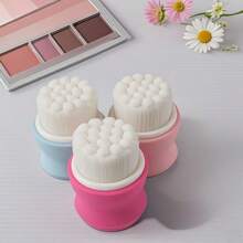 قطعة واحدة من فرشاة تنظيف الوجه من السيليكون متعددة الاستخدامات، ضروري للعناية بالبشرة، لتنظيف الوجه وتقشيره بلطف وفرك بلطف مع غسول وفرشاة تنظيف الوجه