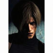 1 pièce Affiches artistiques murales avec cadre en option Résident Evil 4 Remake Ace Agent Leon et Wong Imprimé HD Rétro Œuvre murale, Convient pour le salon, la chambre de garçon, décoration de la maison canevas Pop-Up.