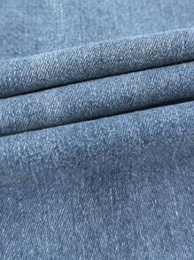 Jeans à taille haute élastique de grande taille, coupe droite, pantalon casual ample, denim stretch ajusté