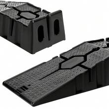 5000KG Capacity 2pcs Heavy Duty Car Ramps - Polypropylene Plastic Loading Access Ramps For Low Profile Vehicles - Black - View 4
