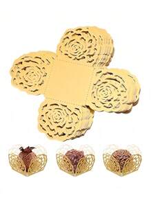 20 piezas Caja de embalaje de papel de encaje para chocolate y dulces, taza elegante para postre, caja de embalaje para el Día de la Madre, caja de dulces, caja de embalaje de chocolate, recuerdos para fiesta, decoración de cumpleaños, decoración de boda, artículos para fiesta, aniversario, herramientas de cocción, accesorios de cocina para el hogar, regalo para mi madre