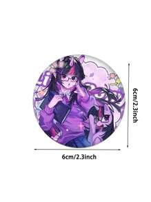pokemon 1pc Cartoon Character Badge, Practical Cartoon Design Badge, Fashionable Multi-Functional Gift For Students, Suitable For Attaching On Backpacks And Clothes, School Supplies, Back To School