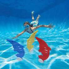 游泳池玩具夏季潜水玩具水下潜水玩草玩具游泳憋气锻炼工具泳池潜水圈玩具夏季潜水池下沉圈套装 - 彩色 - 查看 6