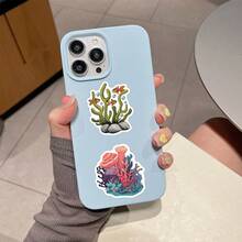 55PCS Coral Reef Stickers Vinyl Aesthetics Stickers For Scrapbooking, Diary, Laptop, Bumper, Skateboard, Water Bottle, Computer, Phone, Cartoon, Hard Hat, Car Stickers And Decals - Multicolor - View 5