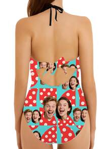 1 pieza Traje de baño personalizado diseñado para mujeres/parejas, bañador de una pieza para damas con diseño calado de mariposa, sexy y de moda, traje de baño de tirantes finos sin mangas, apto para piscina, playa, vacaciones, traje de baño para niñas, regalo perfecto para novia/esposa