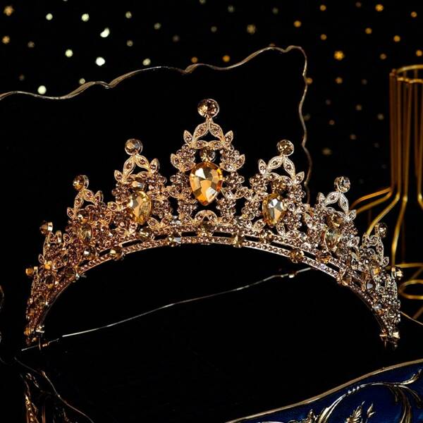1 pezzo Corona da regina e tiare Copricapo da principessa per donne e ragazze, Cerchietti con cristalli per spose e principesse per matrimoni e feste
