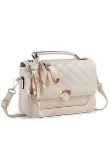 Women's Crossbody Bag With Scarf Chest Spacious Medium Structured Women's Bag With Strap - 隨機顏色 - 查看 4