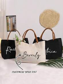 1pc Customized Personalized Waist Bag, Customized Travel Waist Bag, Mini Waist Bag, Customized Crossbody Bag, Bridesmaid Gift, Women Gift, Logo Customization Accepted - Multicolor - View 1