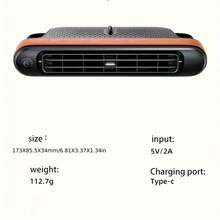 Easypie Selection 新款汽车通风座椅风扇，USB 供电头枕座椅风扇，便携式三速调节，涡轮强风，无叶靠背小型电风扇。