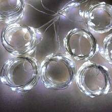 300 LED Curtain String Lights, String Lights With 8 Light Modes 9.8x9.8ft Indoor Outdoor String Lights For Christmas, Weddings, Party, Bedroom, Wall, Window - 白色-A - 查看 7