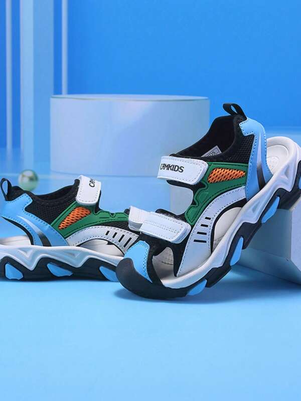 1 Pair Boys' Fashionable Beach Shoes, Kids Casual Sports Closed Toe Sandals