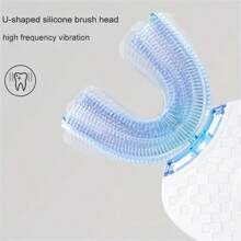 U-Shaped Silicone Electric Toothbrush, 360° Cleaning, 3 Cleaning Modes, Rechargeable Lithium Battery 300mAh, Ergonomic Design, Waterproof, Suitable For Home And Travel