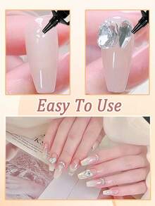 3PCS 20ml Super Strong Nail Art Rhinestone Glue And Rub, Suitable For 3D Nail Decoration, Shiny Gel, Gem Nail Art, Diamond Nails, Requires UV/LED Curing, Beauty Gift - Clear - View 3