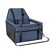 1 件防刮小型狗和貓可折疊背帶,加高加高座椅牛津透氣面料旅行安全寵物汽車包適合汽車座椅寵物背帶 - 藏蓝色 - 查看 4