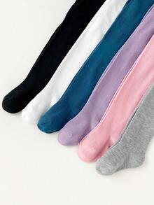 1 PC All-Season Solid Mid-Thickness Baby Toddler Leggings Socks – Children Girl Kid Tights For All-Season Wear - Multicolor - View 4