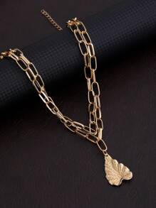 1pc Minimalist Gold Pendant Necklace, Multiple Styles Available