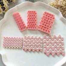 Soft Clay Molds, High Precision Grid, Wave, Wavy Patterns, Handmade Gift Molds For Hair Clips, Jewelry, Pendants, Clay Sculpting DIY Craft Decoration Earrings, Brooches, Ceramics