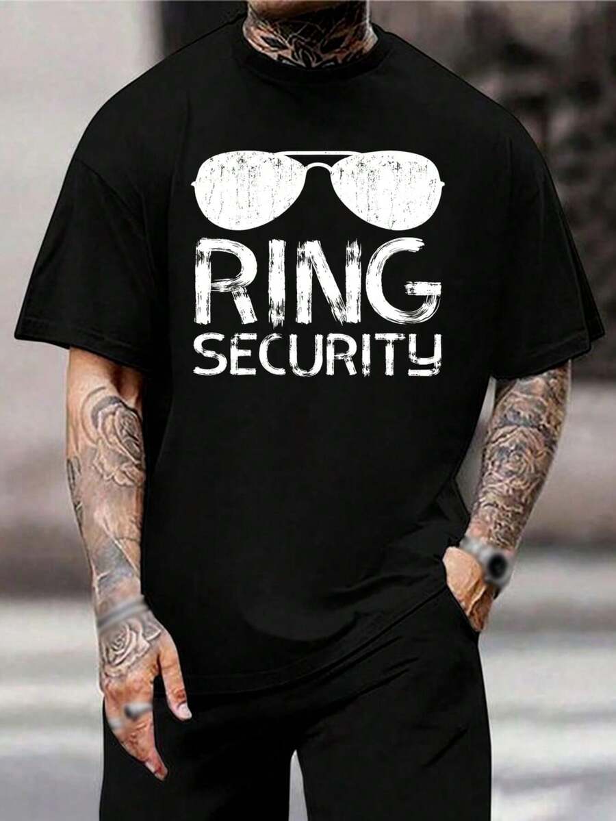 Camiseta divertida para el portador de anillos - Camiseta del equipo del novio - Camiseta para despedida de soltero - Regalo de boda perfecto para hombres - Negro - Ver 1