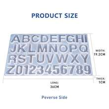 1pc Silicone Alphabet Resin Molds, Number Alphabet Jewelry, Silicone Letter Molds For Resin Casting, DIY Craft Casting, Letter Jewelry Making - White - View 9